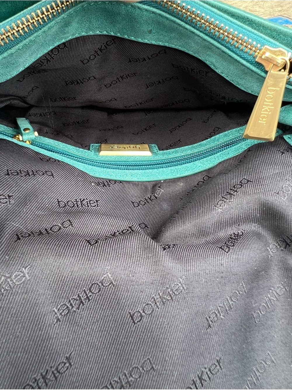 Botkier Valentina green leather fold over shoulder or crossbody bag - Picture 11 of 16